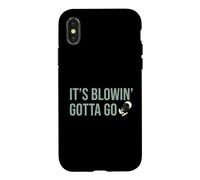 Custodia per iPhone X/XS Divertente kiteboarding It's Blowin' Gotta Go