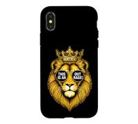 Custodia per iPhone X/XS Divertente leone che dice questo fuori rabbia sarcastico