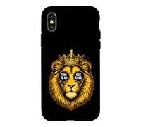 Custodia per iPhone X/XS Divertente leone che dice questo fuori rabbia sarcastico