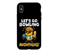 Custodia per iPhone X/XS Divertente outfit da bowling per la squadra di bowling