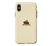 Custodia per iPhone X/XS Divertente rana che cavalca l'orso questo è un meme indignazione