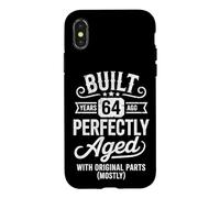 Custodia per iPhone X/XS Divertente regalo per il 64° compleanno per uomini e donne di 64 anni