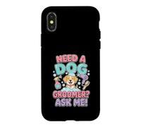 Custodia per iPhone X/XS Divertente Serve Una Toelettatrice Chiedi A Me