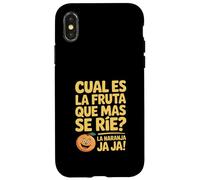 Custodia per iPhone X/XS Divertente spagnolo Naranja scherzo dicendo gioco di parole arancione