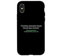 Custodia per iPhone X/XS Divina Commedia Purgatorio Contra miglior voler Dante