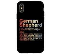 Custodia per iPhone X/XS Dizionario della razza canina del pastore tedesco
