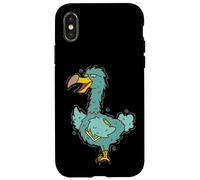 Custodia per iPhone X/XS Dodo Uccello con occhiali e libro