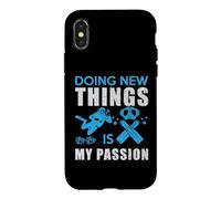 Custodia per iPhone X/XS Doing New Things Is My Passion Dive Funny Scuba Diving Diver