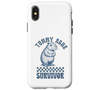 Custodia per iPhone X/XS Dolore alla pancia Sopravvissuto Capibara Dolore allo stomaco La mia pancia fa male