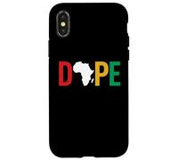 Custodia per iPhone X/XS Dope Africa Map Juneteenth Pan African Pride