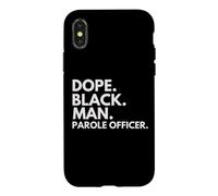 Custodia per iPhone X/XS Dope Black Man, agente per la libertà vigilata, Afro-American Pride