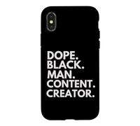 Custodia per iPhone X/XS Dope Black Man Content Creator Orgoglio afroamericano