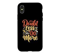 Custodia per iPhone X/XS Doubt less do more Inspirational Motivation Typography