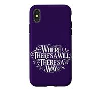 Custodia per iPhone X/XS Dove c'è una volontà, c'è un modo Proverbio Tipografia