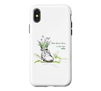 Custodia per iPhone X/XS Dove fioriscono i fiori, così fa speranza amata citazione e avvio