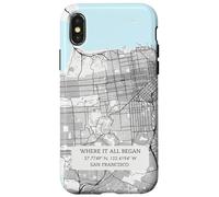 Custodia per iPhone X/XS Dove tutto è iniziato - Mappa della città di San Francisco