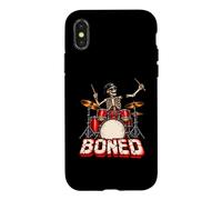 Custodia per iPhone X/XS Drumming Drummer Band Retro Cool Atleta Lesioni feriti