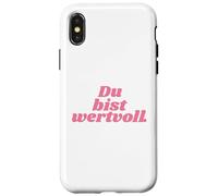 Custodia per iPhone X/XS Du bist wertvoll - Positive Affirmations