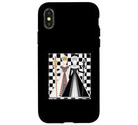 Custodia per iPhone X/XS DUE REGINE ARTE ISPIRATA AGLI SCACCHI