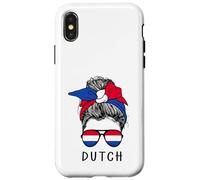 Custodia per iPhone X/XS Dutch Girl Dutch Heritage Netherlands Flag