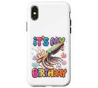 Custodia per iPhone X/XS È il mio compleanno calamaro gigante