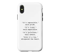 Custodia per iPhone X/XS È INCOLO DITTO MOTIVO DARE UNA PROVA SUSTRATO IL CUORE