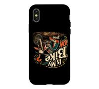 Custodia per iPhone X/XS È la mia bici Ok Colorato Sottosopra Rider