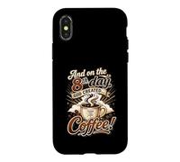 Custodia per iPhone X/XS E l'ottavo giorno il Signore creò il caffè