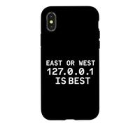 Custodia per iPhone X/XS East Or West 127.0.0.1 è il miglior programmatore nerd divertente codificatore