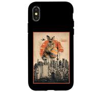 Custodia per iPhone X/XS Easter Bunny Funny Japanese Kaiju Egg Hunt Joke