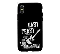 Custodia per iPhone X/XS Easy-Peasy Mille volte praticare la chitarra elettrica