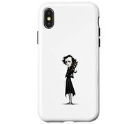 Custodia per iPhone X/XS Edgar Allan Poe Beloved Cat