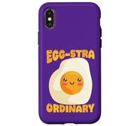 Custodia per iPhone X/XS Egg-Stra, simpatico gioco di parole a forma di uovo fritto