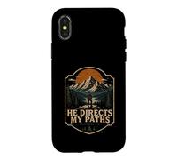 Custodia per iPhone X/XS Egli dirige I miei sentieri Proverbi 3 6 Montagna