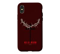 Custodia per iPhone X/XS Egli è risorto Cristo morto per i nostri peccati Croce