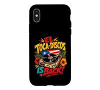 Custodia per iPhone X/XS El Toca-Discos è tornato Boricua Retro Vinyl DJ Vibes