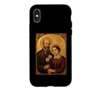 Custodia per iPhone X/XS Elegante icona cattolica dei Santi Luigi e Zelia Martin