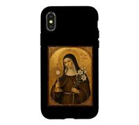 Custodia per iPhone X/XS Elegante Icona Cattolica di Santa Chiara d'Assisi