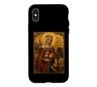 Custodia per iPhone X/XS Elegante icona cattolica di Santa Elisabetta d'Ungheria