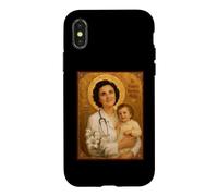 Custodia per iPhone X/XS Elegante Icona Cattolica di Santa Gianna Beretta Molla