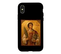 Custodia per iPhone X/XS Elegante icona cattolica di Santo Stefano