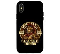 Custodia per iPhone X/XS Elmo Centurione Romano Forza Onore Antica Roma 753 AC
