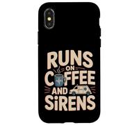 Custodia per iPhone X/XS EMS paramedico corre sul caffè e sull'umorismo delle sirene