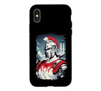 Custodia per iPhone X/XS Epico Centurione Romano Stile Anime Guerrieri Antichi