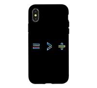 Custodia per iPhone X/XS Equality is Greater Than Division Math Symbol Social Justice