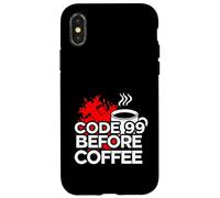 Custodia per iPhone X/XS ER Nurse Code 99 Before Coffee Medical Humor