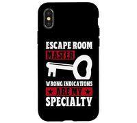 Custodia per iPhone X/XS Escape Room Master Indicazioni sbagliate sono il mio gioco di specialità