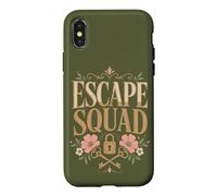Custodia per iPhone X/XS Escape Squad Escape Room Puzzle Lover Porta chiusa