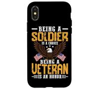 Custodia per iPhone X/XS Essere un soldato è una scelta essere un veterano è un onore