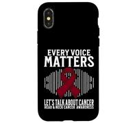 Custodia per iPhone X/XS Every Voice Matters Head and Neck Cancer Awareness Gifts